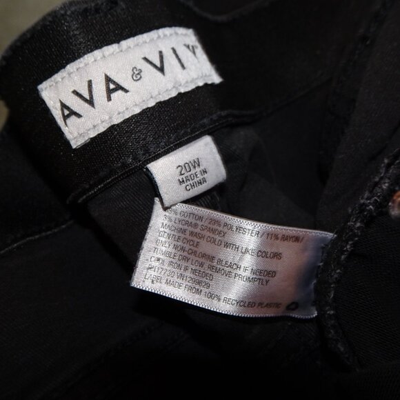 Ava & Viv Black Skinny Jeans Plus Size 20 - Picture 6 of 6